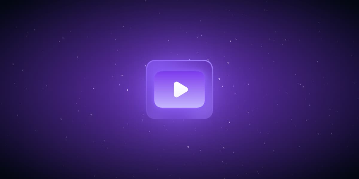 Video player logo floating in space